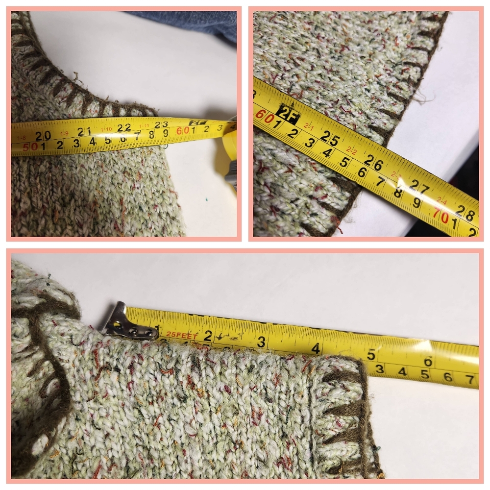 Vtg Christopher & Banks Hand Embroidered Oatmeal Zipper Sweater Vest Size 1x - Picture 11 of 16